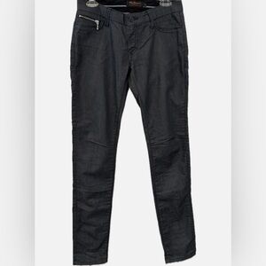 Ben Sherman Metallic Dark Gray Siouxsie Zipper Ankle Jeans Size 27/32